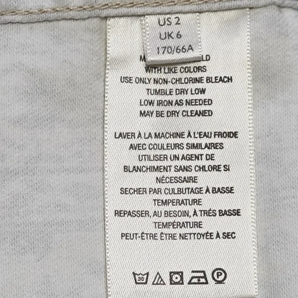 Free People Modern Femme Novelty Denim Mini Skirt Neutral Print Size 2 - Picture 7 of 7